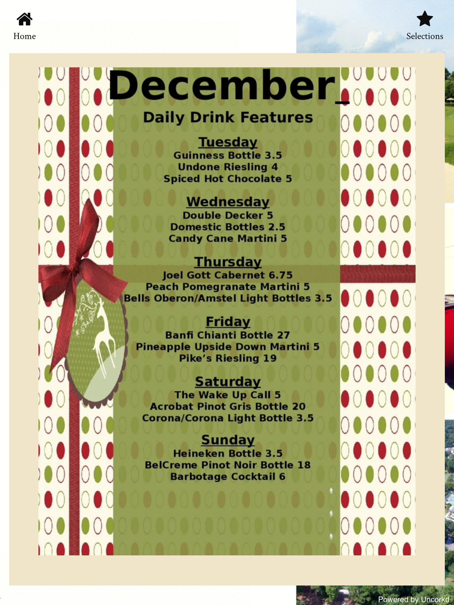 Info and events page example 2