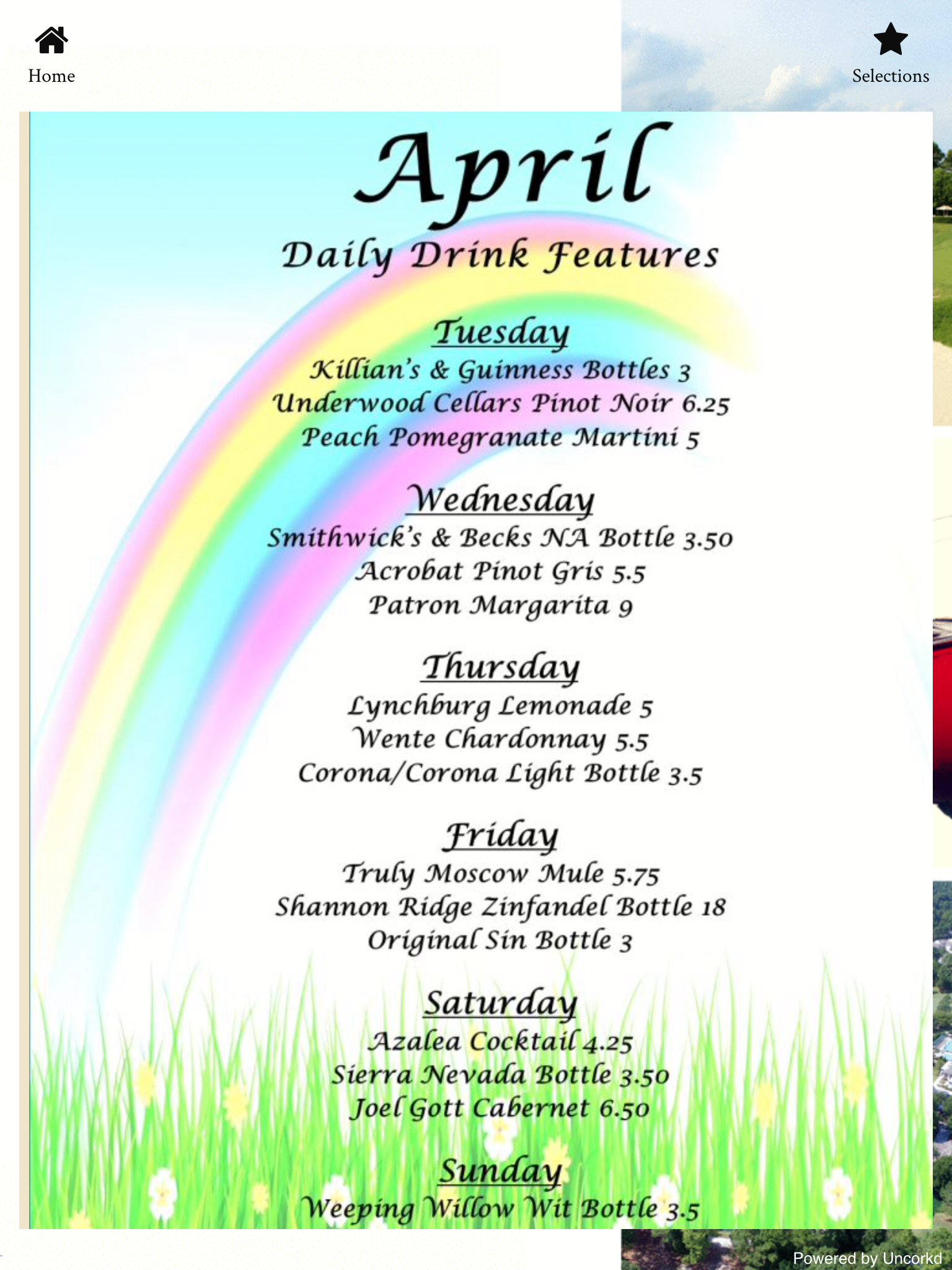Info and events page example 5