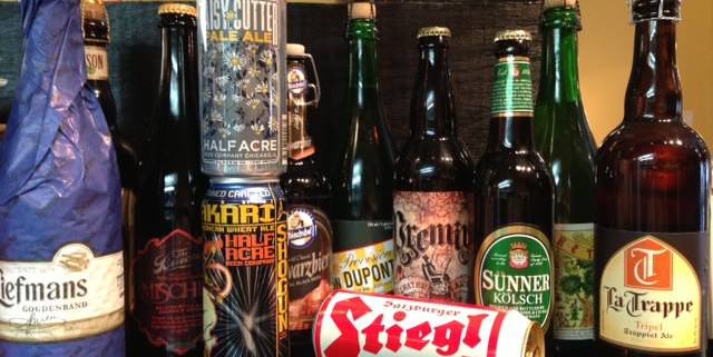 A selection of craft beers