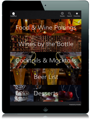 Uncorkd Digital Menu Design