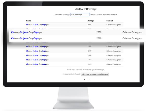 Search Wine Database
