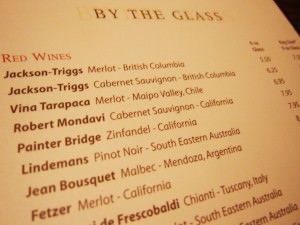 Organizing a Restaurant Wine List