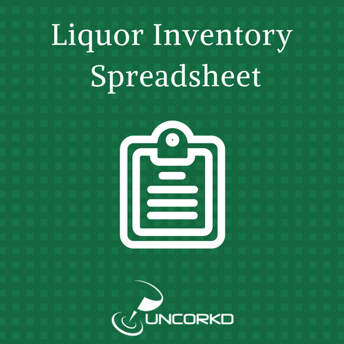 bar tools bar liquor inventory spreadsheet template